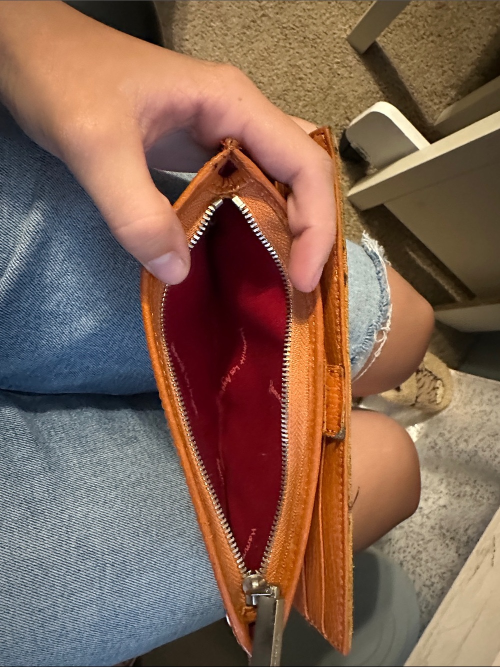 Hammitt Orange Leather Wallet Organizer with Snap Closures - Picture 4 of 7